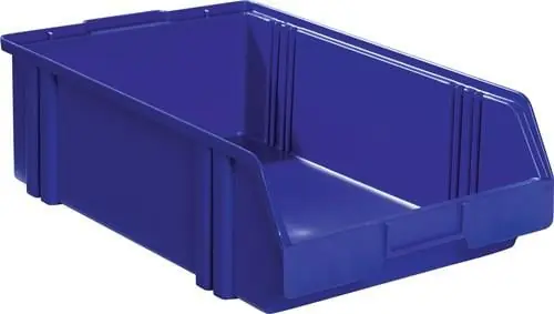 Abverkauf LA-KA-PE Sichtlagerkasten L 500 / 450 x B 300 x H 145 mm blau - LK1C BLAU