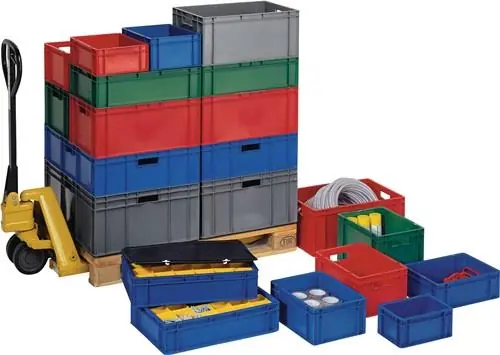 LA-KA-PE Transportstapelbehälter L600xB400xH270mm - TK600/270-0 BLAU Markenware