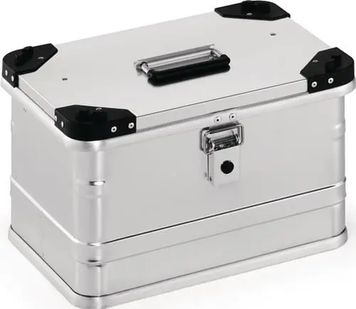 Preisknaller Aluminiumbox mit Klappverschluss und Stapelecken L 432 x B 335 x H 277 mm 29 l - D29