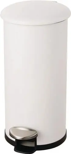 Versand Am Gleichen Tag Tretabfallsammler Helit "the zinc" 12l D211xH423mm Stahl,pulv.weiß HELIT