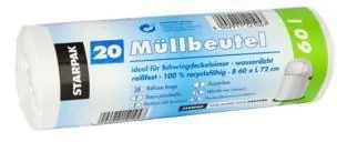 PAPSTAR Müllbeutel 12104 72x60cm 60l LDPE weiß 20 St./Pack. Neue Kollektion