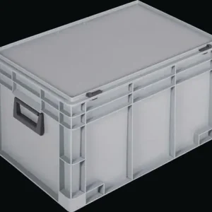 Super-Preis Ku.-Koffer L600xB400xH333mm PP 2 Griffe Schiebeverschluss grau 62,2l LOCKWEILER