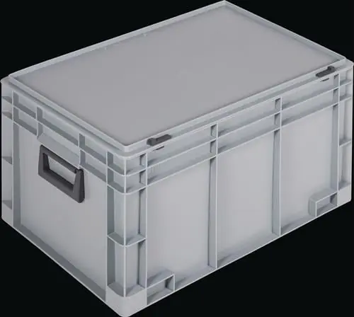 Super-Preis Ku.-Koffer L600xB400xH333mm PP 2 Griffe Schiebeverschluss grau 62,2l LOCKWEILER