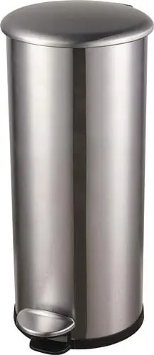 Günstig Tretabfallsammler Helit "the zinc" 30l D270xH623mm VA silber HELIT
