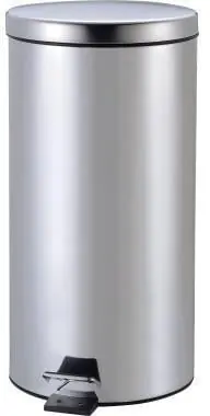 ZWINGO Tretabfalleimer Z2300300 20l Stahl rund Edelstahl Markenprodukt