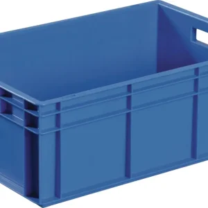 Transportbehälter L400xB300xH120mm blau PP Muschelgr.Seitenwände geschl.TECWERK Ausverkauf