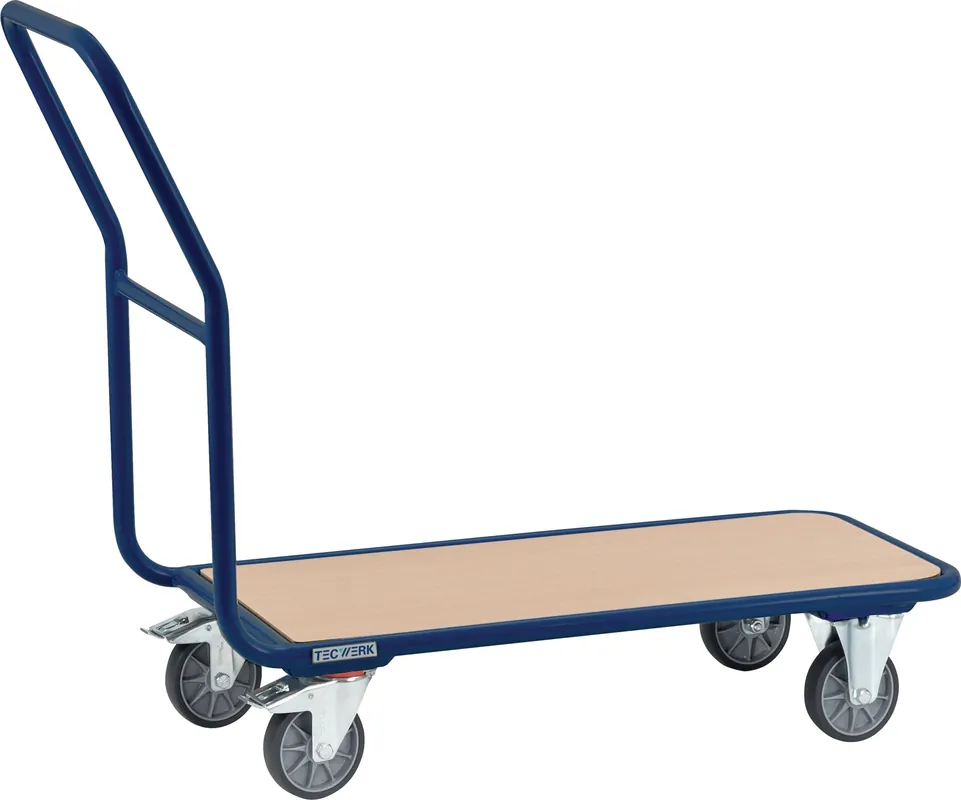 Plattformwagen Ladeflächen L850xB450mm STA blau Trgf.250kg Gesamt-L.940mmTECWERK Abverkauf