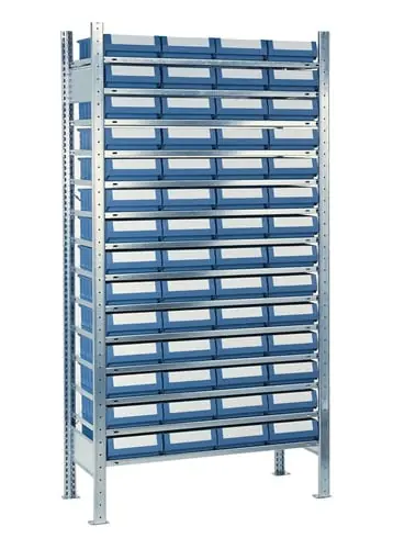 Steckregal H2000xB1.000xT400mm Grundregal 14 Stahlböden 56 x 5 - 9000453760 Neue Kollektion