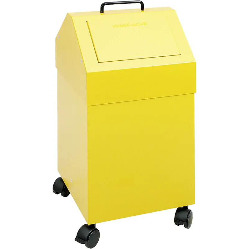 Wochenendangebot Stumpf Abfalltrennung 45 signalgelb fahrbar 45l - 630-045-2-0-103