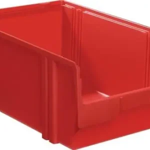LA-KA-PE Sichtlagerkasten L 500 / 450 x B 300 x H 200 mm rot - LK1B ROT Versand Am Gleichen Tag