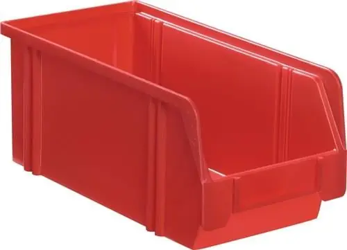 LA-KA-PE Sichtlagerkasten L 350 / 300 x B 200 x H 200 mm rot - LK2A ROT Markenprodukt