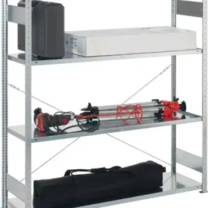 META Großfachsteckregal H2000xB1700xT400mm Grundregal verz.silber 4 Stahlböden - 9000452712 Nur Für Kurze Zeit