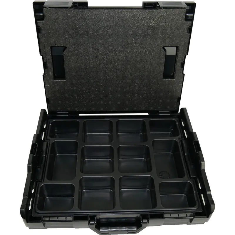 BS Systems L-Boxx 102 schwarz inkl. Kleinteileeinsatz 12 Fächer Billig