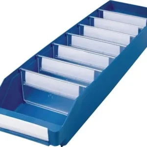 Regalkasten L600 x B180 x H95 mm blau PP - 510605 Direkt Vom Hersteller