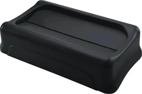 RUBBERMAID Deckel PE schwarz B297xT521mm f.Wertstoffsammler 60/87l Schwingdeckel - FG267360BLA Highlight