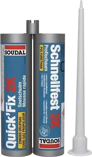Markenprodukt 2K-Zargenschnellschaum QUICK FIX 210 ml B2 beige o.Einw.-Handsch.Doppelkartusche