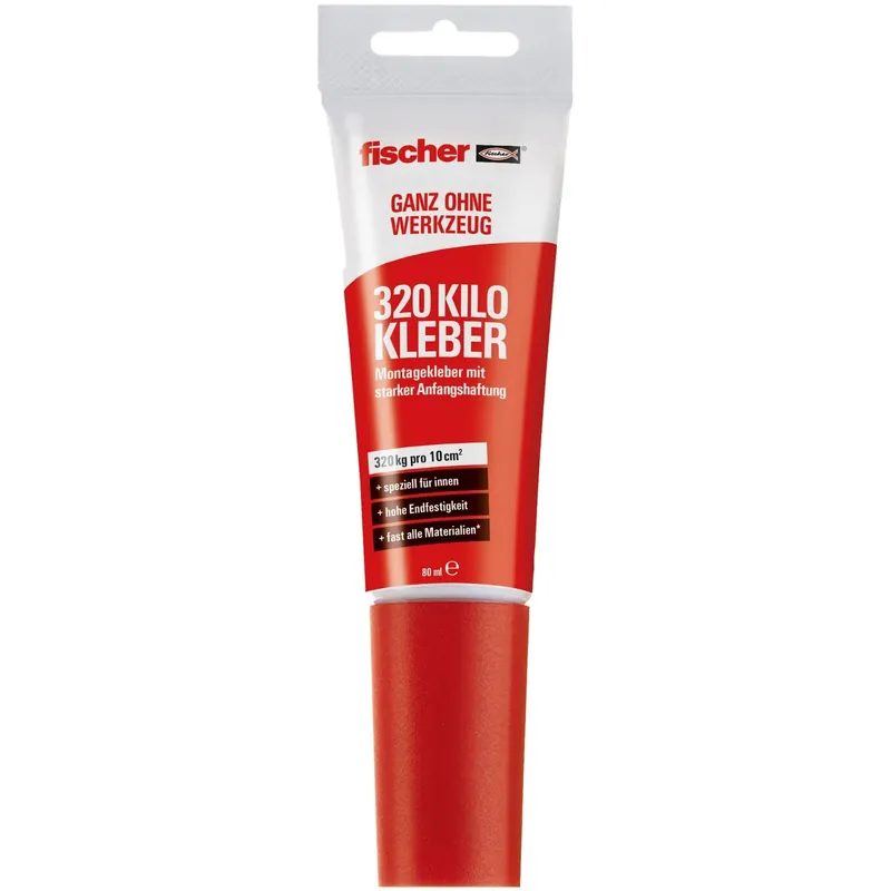 Preisreduziert Fischer GOW Montagekleber 320 Kilo Kleber Tube 80 ml - 545861