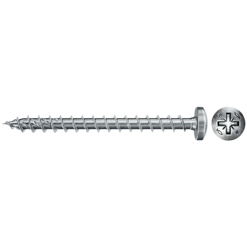 Fischer 200x Power-Fast II FPF II PZF 4 x 16 mm BC Pan Head mit Kreuzschlitz PZ Vollgewinde galvanisch verzinkt blau passiviert - 670241 Neue Ware