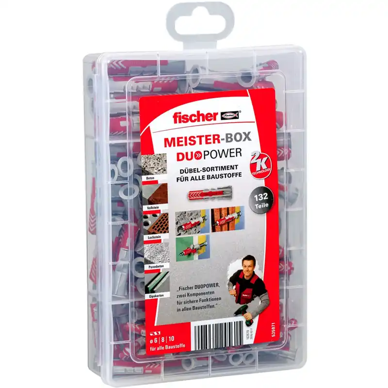 Zertifiziert Fischer Meister-Box DuoPower (132 Teile) - 535971