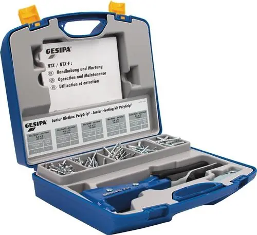 GESIPA Blindnietsortiment Junior-Nietbox PolyGrip® 352-teilig - 1457662 Nur Heute