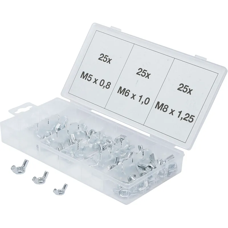 BGS Flügelmuttern-Sortiment 75tlg. - 8133 Neue Kollektion