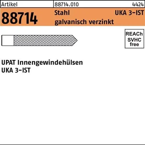 Innengewindehülse R 88714 UKA IST M16x 120 Stahl galv.verz. 5St. UPAT Online Kaufen