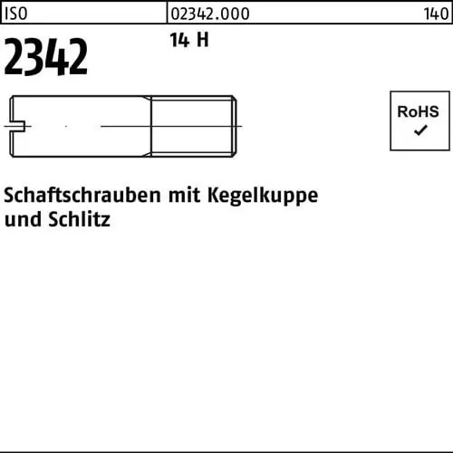 Jetzt Kaufen Schaftschraube ISO 2342 Kegelkuppe/Schlitz M6x 12 14 H 100 Stück