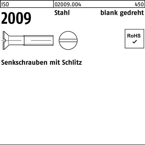 Senkschraube ISO 2009 Schlitz M1,6x 3 Stahl blank gedreht 100 Stück Top-Angebot