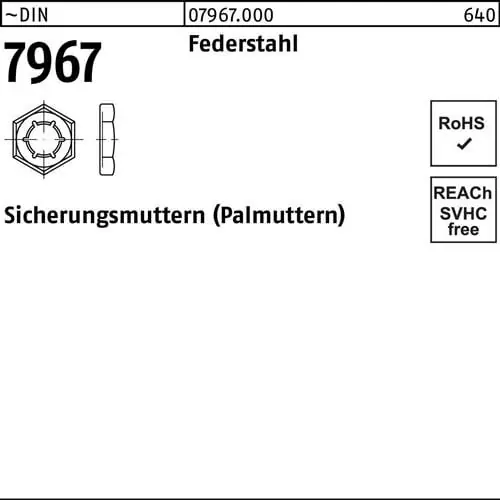 Sicherungsmutter DIN 7967 M30 Federstahl 100 Stück Angebot