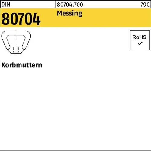 Sichere Zahlung Korbmutter DIN 80704 M 22 Messing 5 Stück