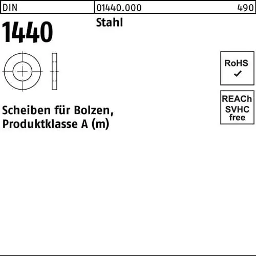 Scheibe DIN 1440 f.Bolzen 18x 30x 4 Stahl 200 Stück Solange Der Vorrat Reicht