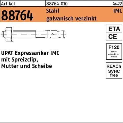 Direkt Vom Hersteller Expressanker R 88764 IMC 8/05/66 Stahl galv.verz. 100 Stück UPAT