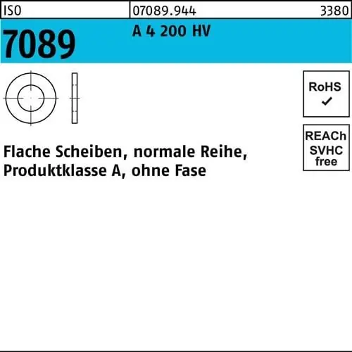 Knallerangebot Unterlegscheibe ISO 7089 o.Fase 8 A 4 200 HV 200 Stück