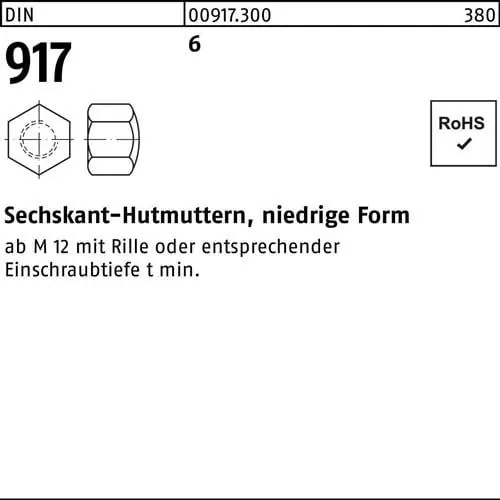 Sechskanthutmutter DIN 917 niedrige FormM20 6 25 Stück Garantierte Lieferung