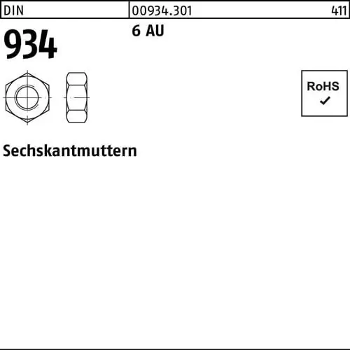 Sechskantmutter DIN 934 M64 6 Automatenstahl 1 Stück Angebot