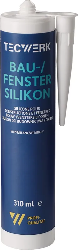 Angebot Bau-/Fenstersilikon weiß 310ml Kartusche TECWERK