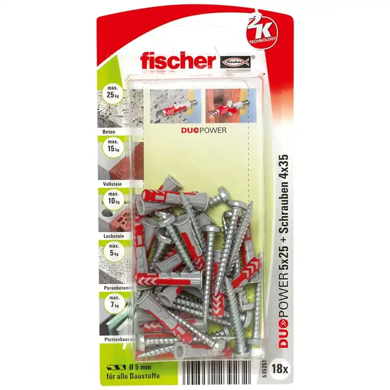 Fischer 18x DUOPOWER 5X25 S PH - 535251 Heißes Angebot