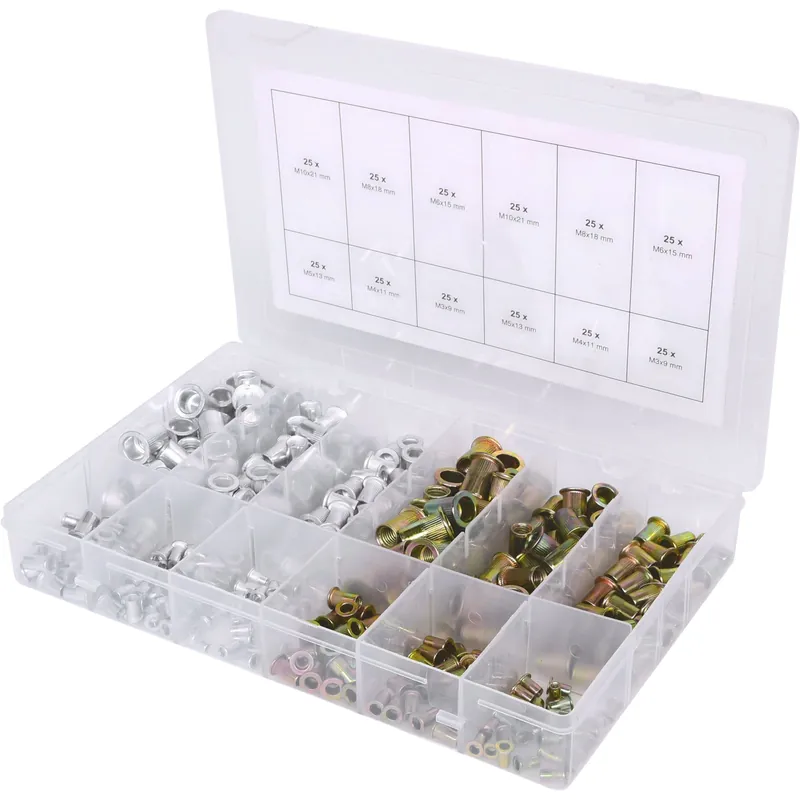 Gratis Versand KS TOOLS Sortiment Gewindenieten Stahl und Aluminium M3 x 9 mm - M10 x 21 mm 300tlg. - 970.0630
