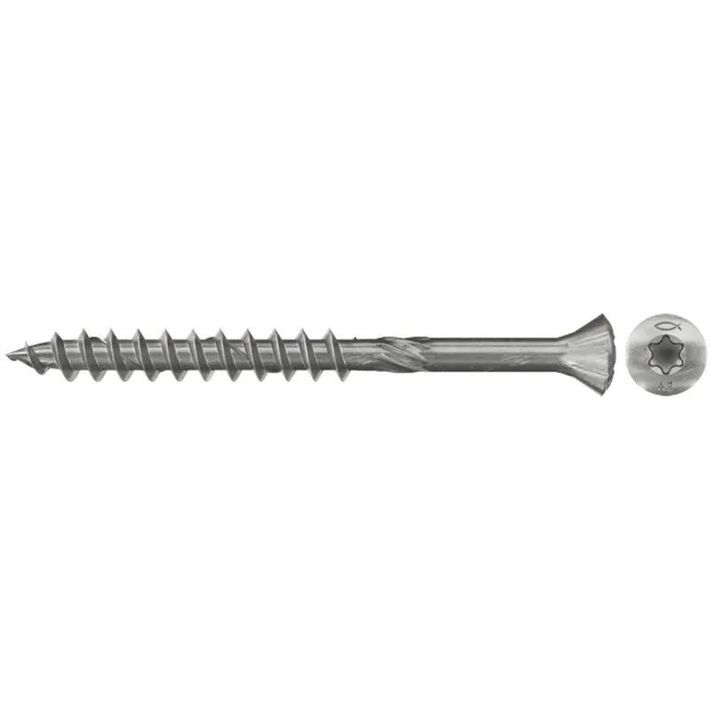 Abverkauf Fischer 100x Holzfassadenschraube FFSII-RT6 5 x 70 mm Senkkopf nicht rostender Stahl A2 Teilgewinde Innenstern TX - 548566