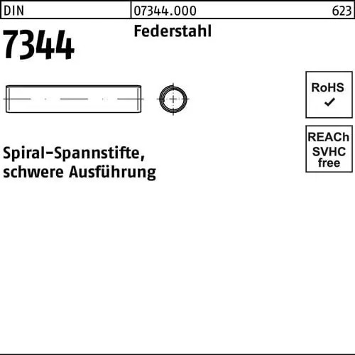 Spiralspannstift DIN 7344/ISO 8748 6x 20 Federstahl schwere Ausf. 500 Stück Must-Have