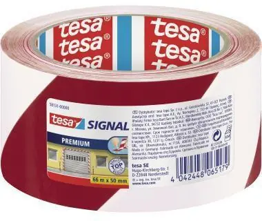Super-Preis tesa Packband 58131-00000 50mmx66m bedruckt rot weiß