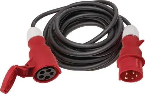 CEE-Verlängerung 32 A 400 V 10m H07RN-F 5x4mm² schwarz IP44 Knallerangebot