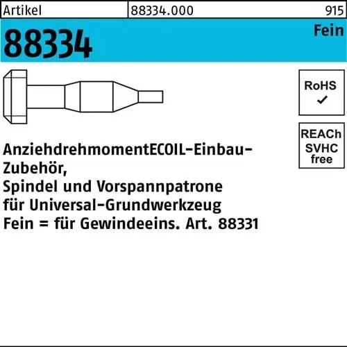 Schneller Versand Einbauzubehör R 88334 Spindel/Vorspannpatrone M14x 1,5 Stahl 1 Stück AMECOIL
