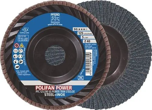 Sale Fächerscheibe TRIM STEELOX D.125mm K.40 PFC/B/T29 STA/VA ZK Z PFERD