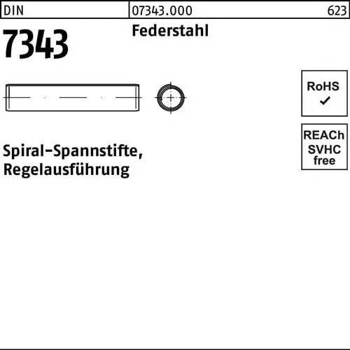 Kracherpreis Spiralspannstift DIN 7343/ISO 8750 2,5x 20 Federstahl Regelausf. 1000 Stück