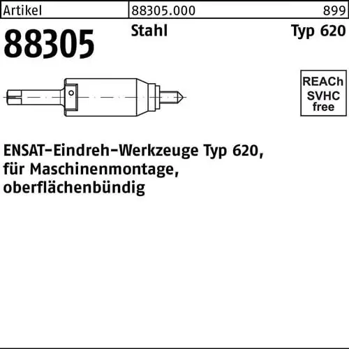 Sale Eindrehwerkzeug R 88305 Typ 620 M12 Stahl 1 Stück ENSAT
