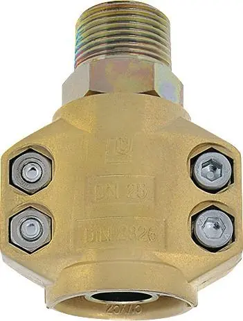 Dampfschlaucharmatur STA verz.u.gelb passiviert Schl.-Gr.25mm AG 1 Zoll TEGUMA Ausverkauf
