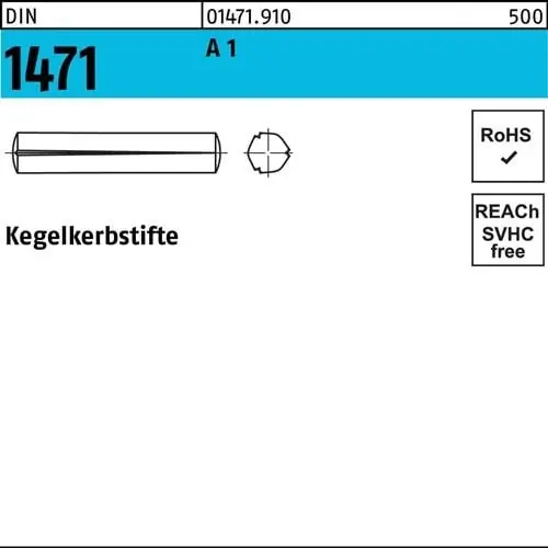 Kegelkerbstift DIN 1471 5x 20 A 1 100 Stück Sichere Zahlung