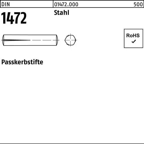 Kracherpreis Paßkerbstift DIN 1472 10x 32 Stahl 25 Stück