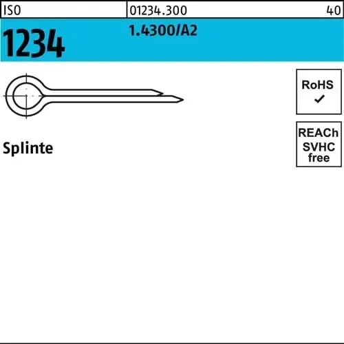 Meistverkauft Splinte ISO 1234 4x 45 1.4300/A2 500 Stück